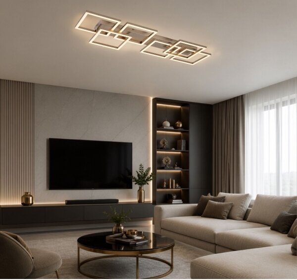 Rabalux 71499 - LED Stm stropní sv FATMA 40W/230V 3000-6500K 33x100 cm zlatá+DO