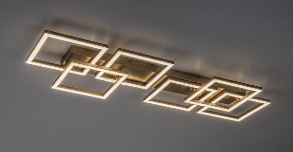 Rabalux 71499 - LED Stm stropní sv FATMA 40W/230V 3000-6500K 33x100 cm zlatá+DO
