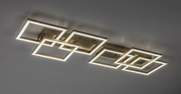 Rabalux 71499 - LED Stm stropní sv FATMA 40W/230V 3000-6500K 33x100 cm zlatá+DO