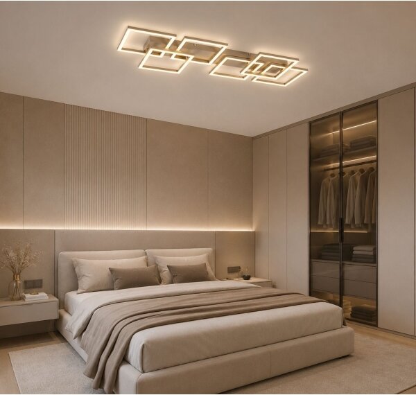 Rabalux 71499 - LED Stm stropní sv FATMA 40W/230V 3000-6500K 33x100 cm zlatá+DO