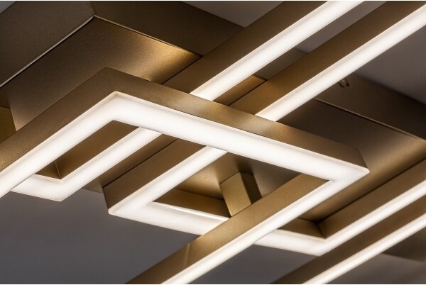Rabalux 71499 - LED Stm stropní sv FATMA 40W/230V 3000-6500K 33x100 cm zlatá+DO