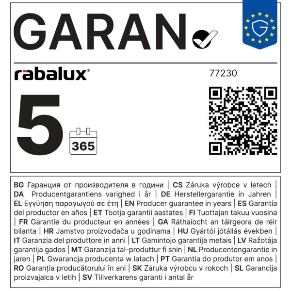 Rabalux 77230 - LED Venkovní nástěnné svítidlo ORLUN LED/20W/230V 4000K IP65