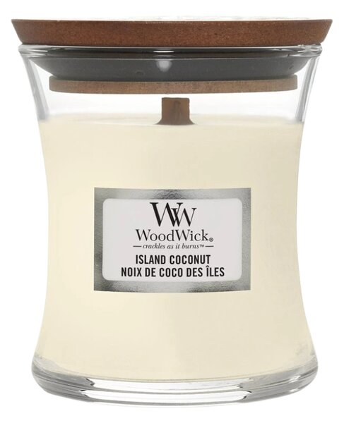 WoodWick Malá vonná svíčka WoodWick, Island Coconut