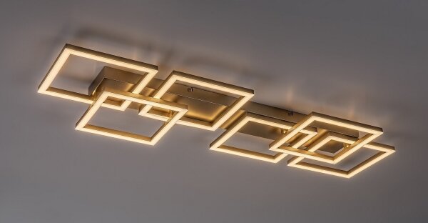 Rabalux 71499 - LED Stm stropní sv FATMA 40W/230V 3000-6500K 33x100 cm zlatá+DO
