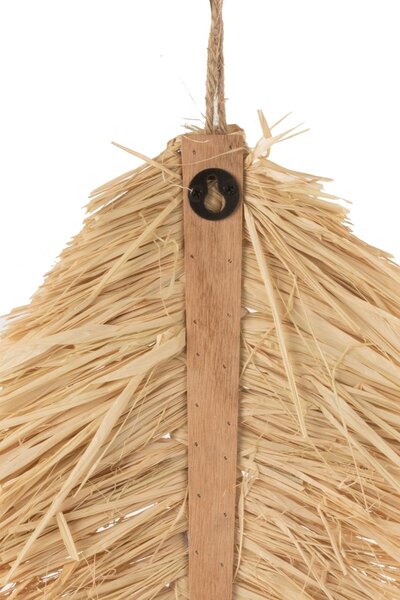Nástěnná dekorace ve tvaru listu z rákosu - 29*82cm - J-Line by Jolipa