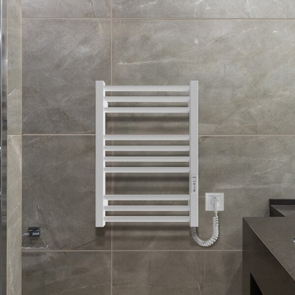 Koupelnový žebříkový radiátor HF DERBY 100W/230V 57x43 cm bílá pravá