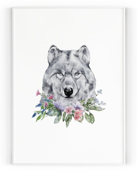 Plakát / Obraz Vlk Pololesklý saténový papír 30 x 40 cm