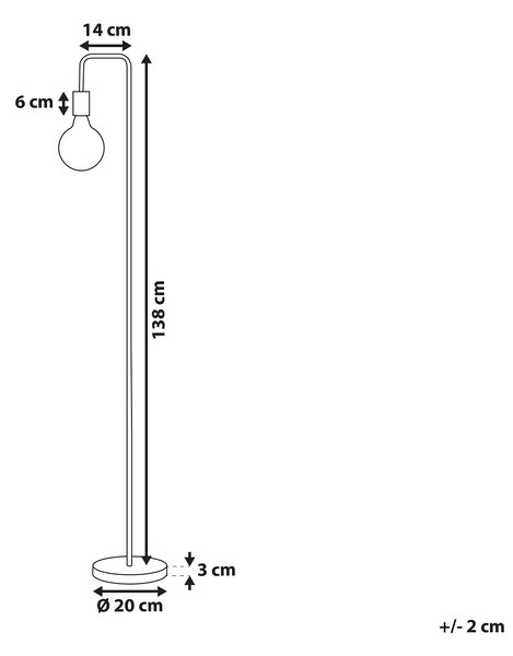 Stojací lampa SAVENA Kov Zlatá