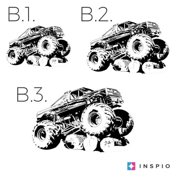 INSPIO-textilní přelepitelná samolepka - INSPIO - výroba dárků a dekorací - Samolepky na zeď - Monster Auto