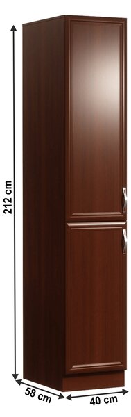 KONDELA Potravinová skříňka D40SP, ořech Milano, levá, SICILIA