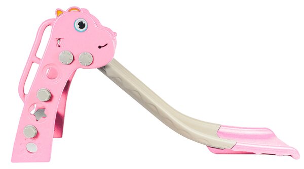 Aga4Kids Skluzavka s madlem 130 cm DS3701 Růžová