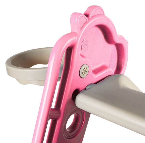 Aga4Kids Skluzavka s madlem 130 cm DS3701 Růžová