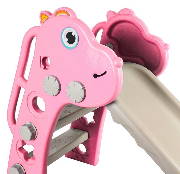 Aga4Kids Skluzavka s madlem 130 cm DS3701 Růžová