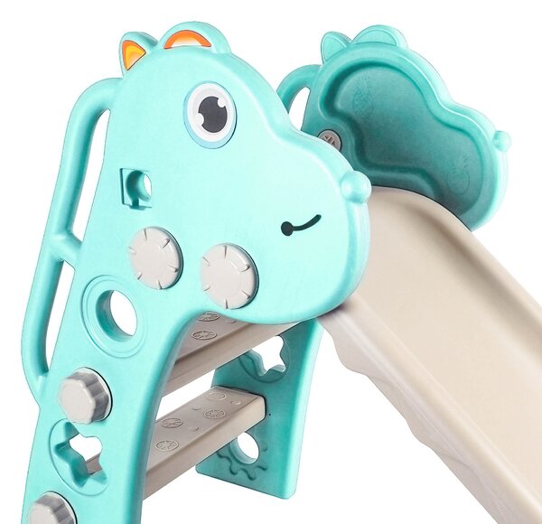 Aga4Kids Skluzavka s madlem 130 cm DS3701 Světle zelená