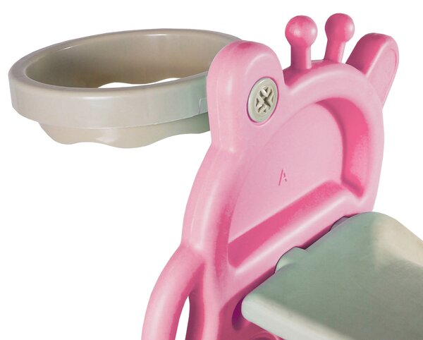 Aga4Kids Skluzavka s madlem 120 cm DS3702 Růžová