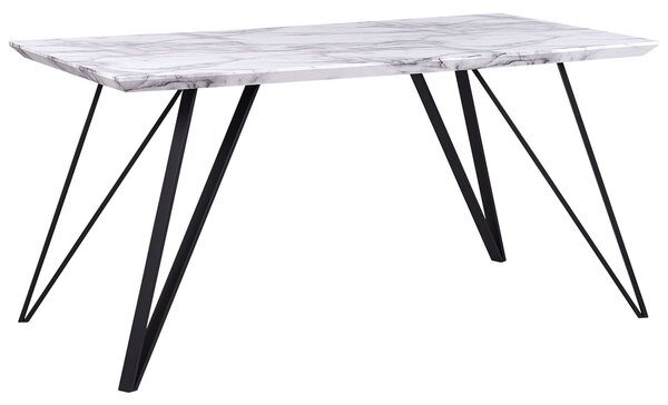 Jídelní stůl MOLDEN Mramor/Černá 150 cm 80 cm