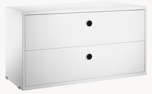 Skříňka do modulárního regálového systému se zásuvkami String System