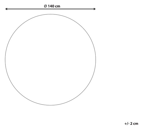 Koberec PENEK Světle šedá ø 140 cm Vlna