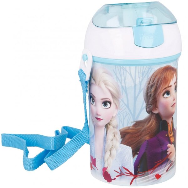 Plastová láhev na pití s víčkem Ledové království - Frozen - 450 ml