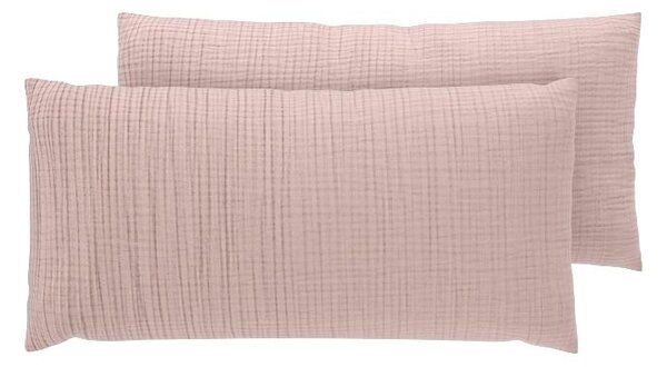 Livarno® Mušelínový potah na polštář pro spánek na boku, 40 x 80 cm, 2 kusy (červená) (100408827003)