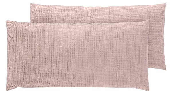 Livarno® Mušelínový potah na polštář pro spánek na boku, 40 x 80 cm, 2 kusy (červená) (100408827003)