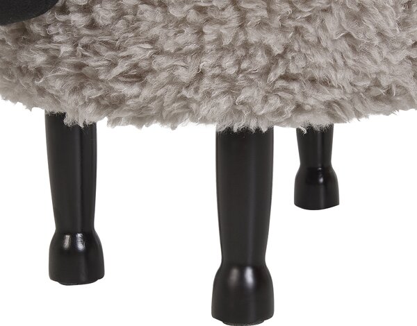 Zvířecí stolička s úložným prostorem SHEEP Ovce Tkanina Šedá