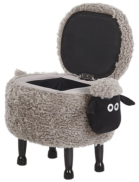 Zvířecí stolička s úložným prostorem SHEEP Ovce Tkanina Šedá