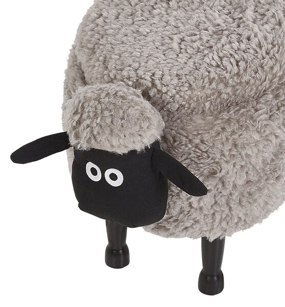 Zvířecí stolička s úložným prostorem SHEEP Ovce Tkanina Šedá