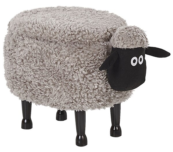 Zvířecí stolička s úložným prostorem SHEEP Ovce Tkanina Šedá