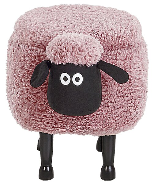 Zvířecí stolička s úložným prostorem SHEEP Ovce Tkanina Růžová