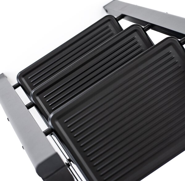 4Home Skládací ocelové schůdky Steel, 3 stupně, černá