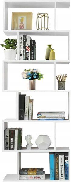 Regál Songmics 70 cm x 190,5 cm x 24 cm bílý