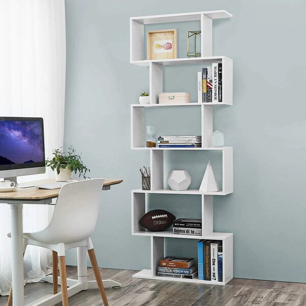 Regál Songmics 70 cm x 190,5 cm x 24 cm bílý
