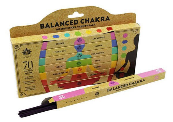 Arôme Sada vonných tyčinek Chakra - 7 vůní x 10 tyčinek
