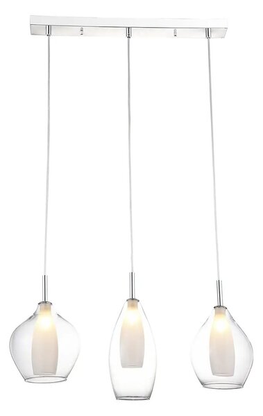 Industriální lustr Amber 3 čirá