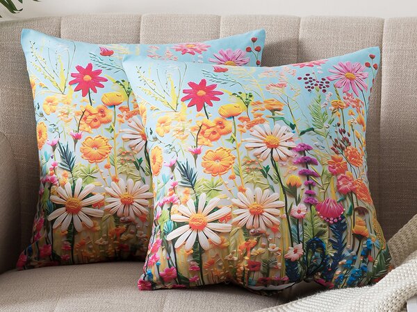 XPOSE® Set povlaků na polštář SEDMIKRÁSKA (digitální tisk) 43x43 cm - set 2 ks