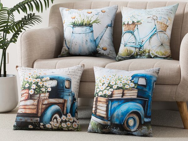 XPOSE® Set povlaků na polštář NOSTALGIE (digitální tisk) 43x43 cm - set 4 ks