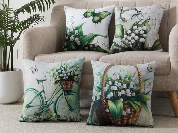 XPOSE® Set povlaků na polštář LILLY (digitální tisk) 40x40 cm - set 4 ks
