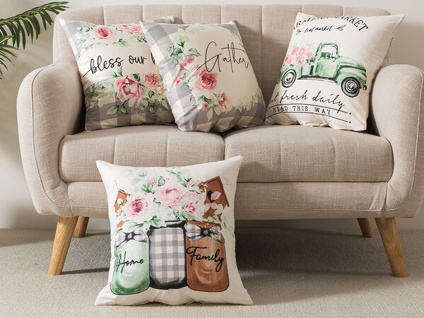 XPOSE® Set povlaků na polštář FARMÁŘ 43x43 cm - set 4 ks