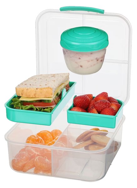 Sistema Box na jídlo To Go s 5 oddíly a kelímkem 1,25l Barva: minty teal