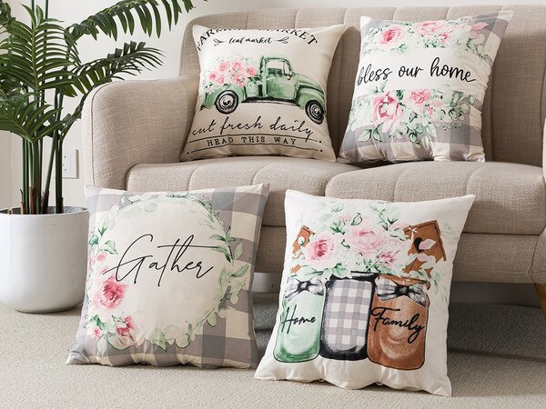 XPOSE® Set povlaků na polštář FARMÁŘ 43x43 cm - set 4 ks