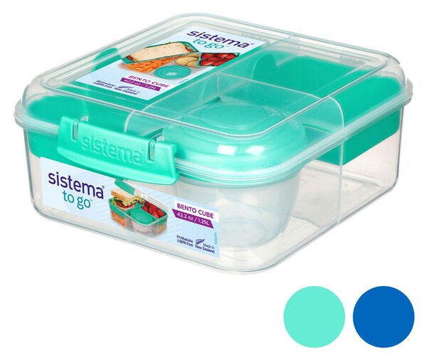 Sistema Box na jídlo To Go s 5 oddíly a kelímkem 1,25l Barva: minty teal