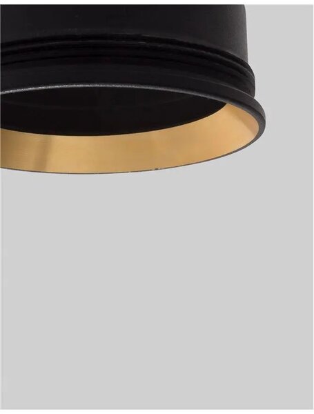 Designové stropní svítidlo Ring černá/zlatá
