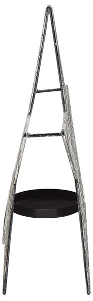 Sada 2 svícnů TORNIO 30/26 cm Kov Stříbrná
