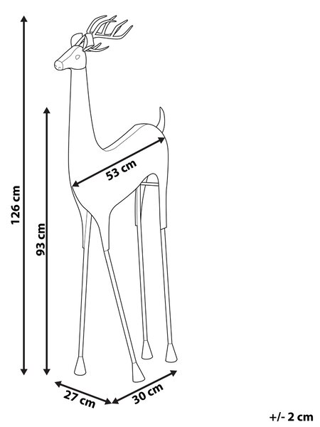 Podlahová vánoční dekorace PELLO 126 cm Sob Zlatá