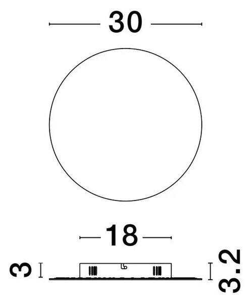 LED nástěnné svítidlo Cyrcle 30 bílé – Bílá