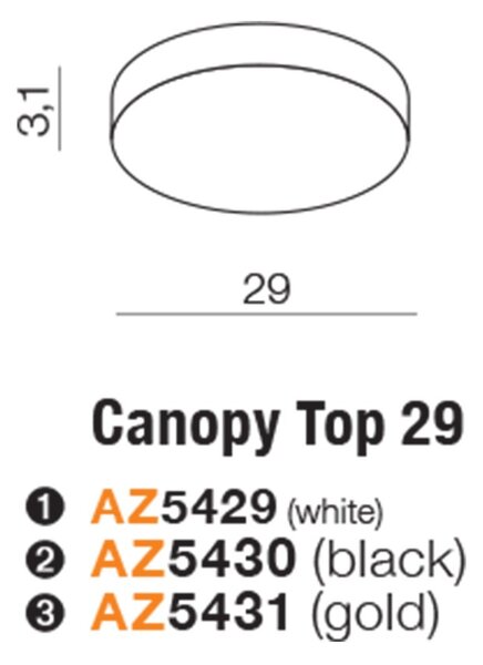 Moderní stropní svítidlo Canopy 29 zlatá