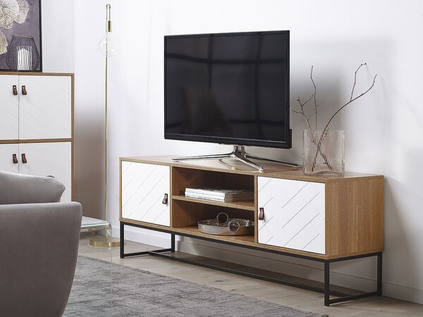 TV stolek NUEVA Světle hnědá/Bílá