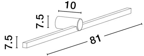 Designové nástěnné svítidlo Breggo 81 černá