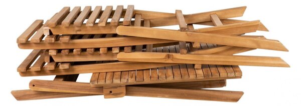 Zahradní a balkónový set Cuenca, skládací, teak, 60 × 60 × 75 cm – House Nordic